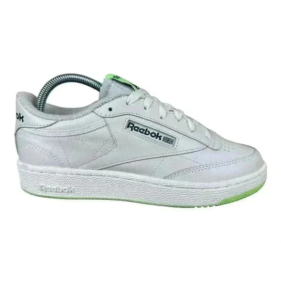 Reebok CLUB C 85 Chalk Men's Shoes White/Neon Green FZ0173 Sz. 8 - Picture 9 of 12